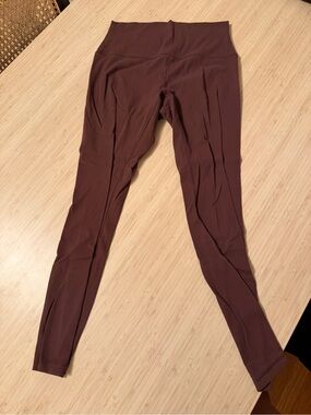 CRZ YOGA High-Waist Ribbed Leggings in Deep Brown